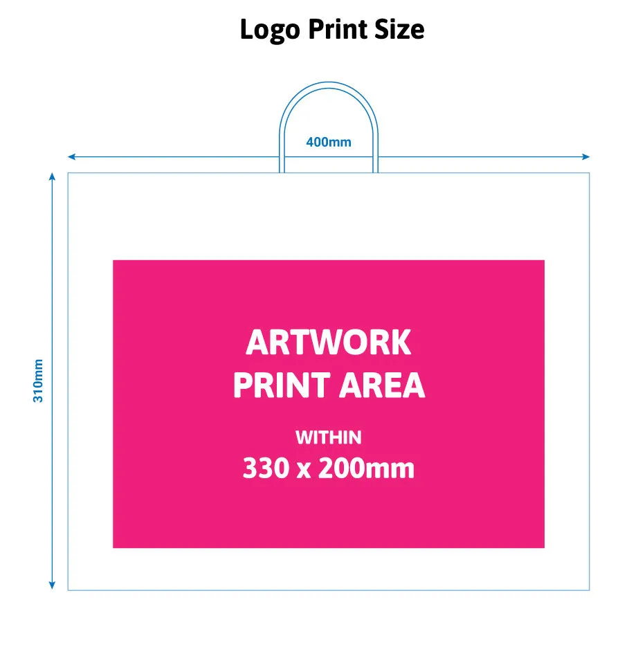 400x120x310mm Brown Printed Printed Carrier Bags