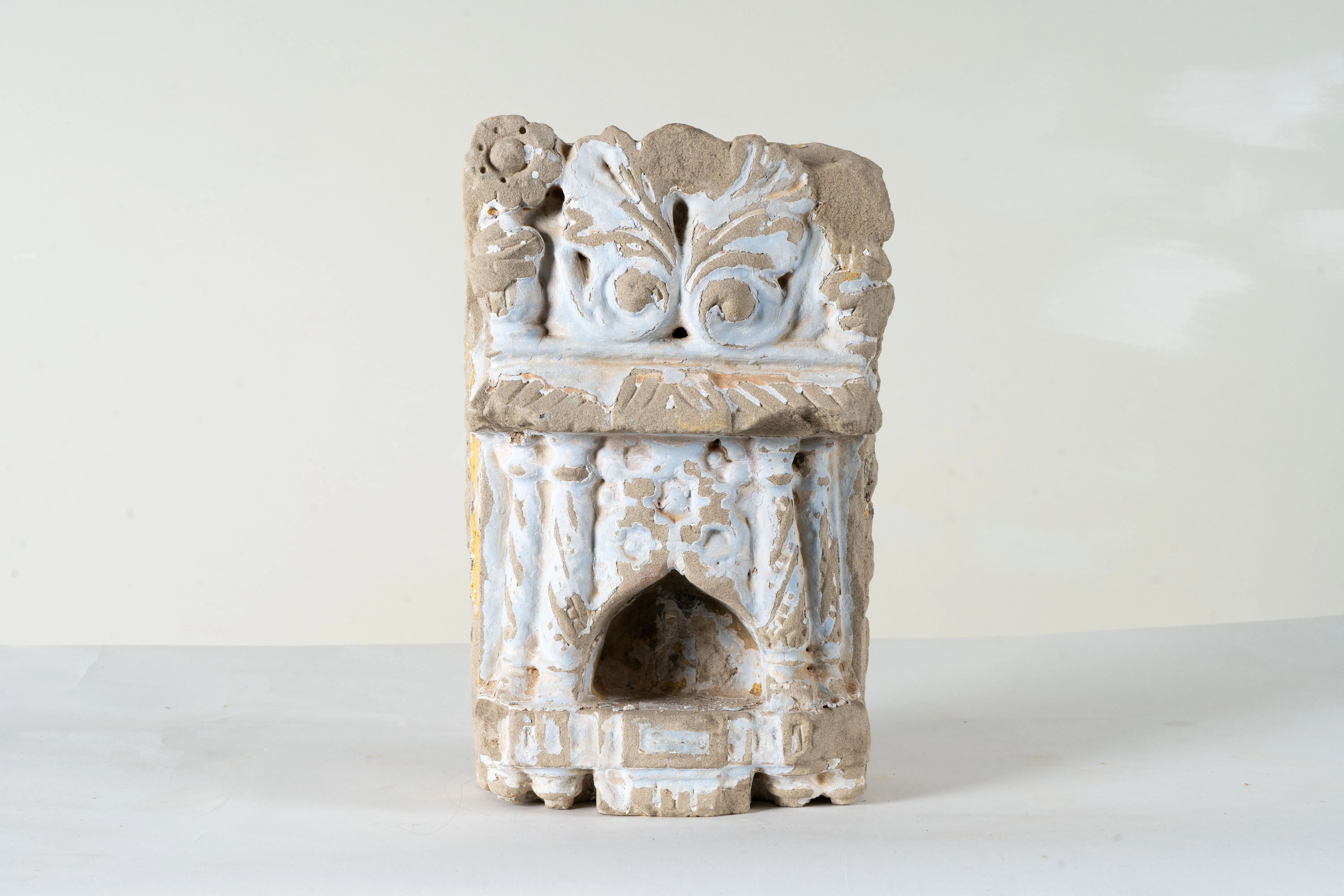 A Traditional Indian Sandstone Diya Niche