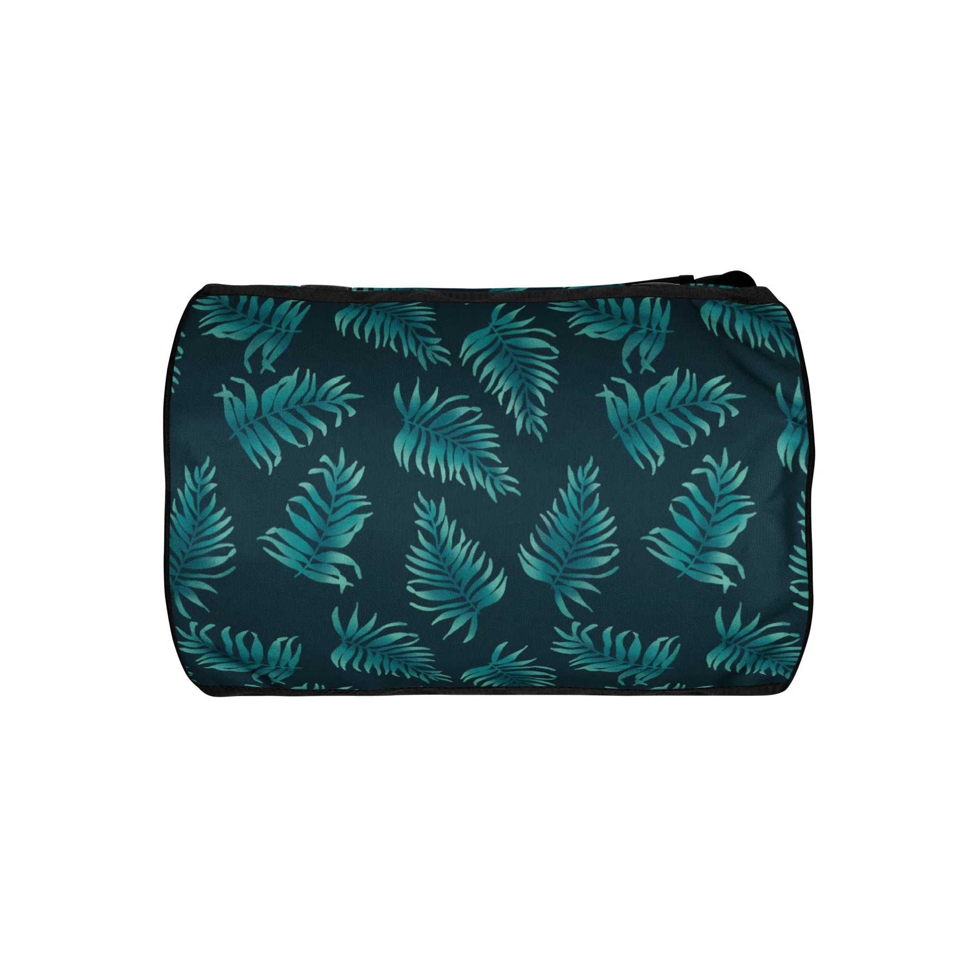 All-over print gym bag - Palm Leaves in Blue Ombre