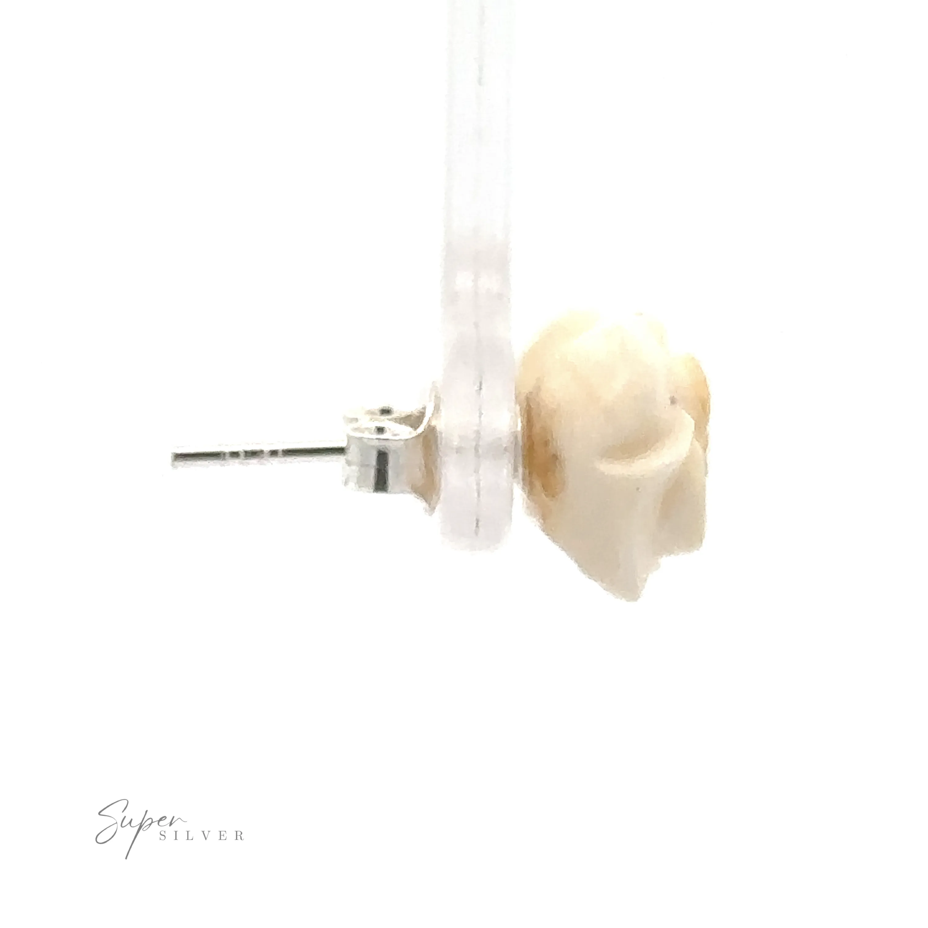 Butterscotch Amber Rose Studs