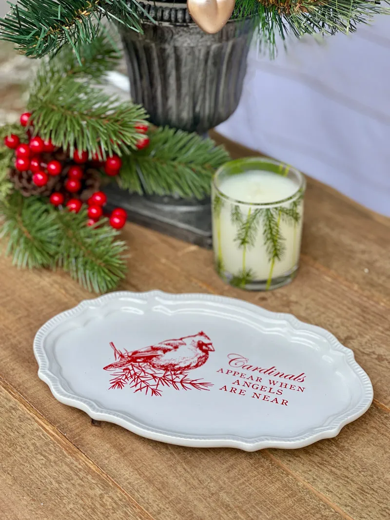 Cardinal Holiday Sentiment Tray