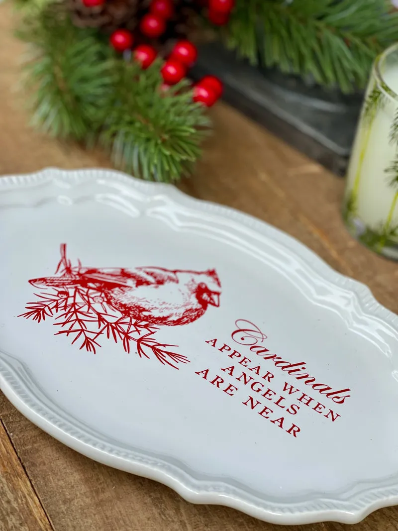 Cardinal Holiday Sentiment Tray
