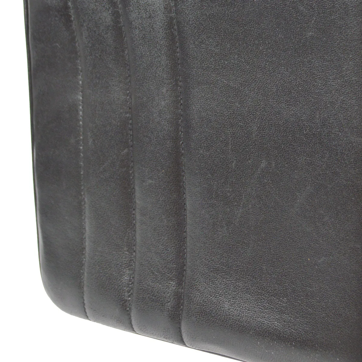 CHANEL 1994-1996 Border Vertical Handbag Black Lambskin 57068