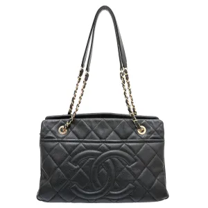 Chanel Black CC Timeless Soft Tote Shopping Bag