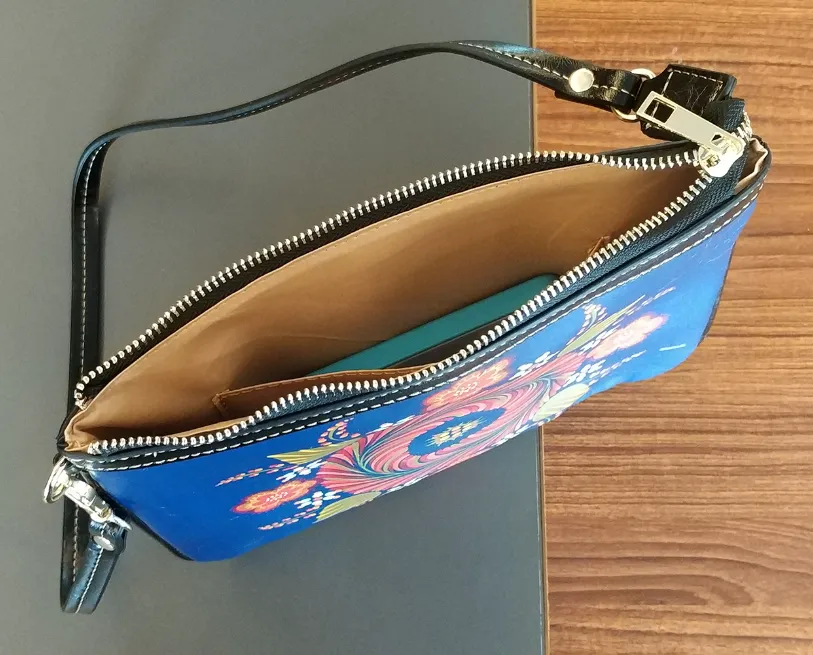 Check Print Small Shoulder Bag, Black White Checkered Women Leather Unique Cross Evening Travel Handmade Messenger Crossbody Zipper Purse