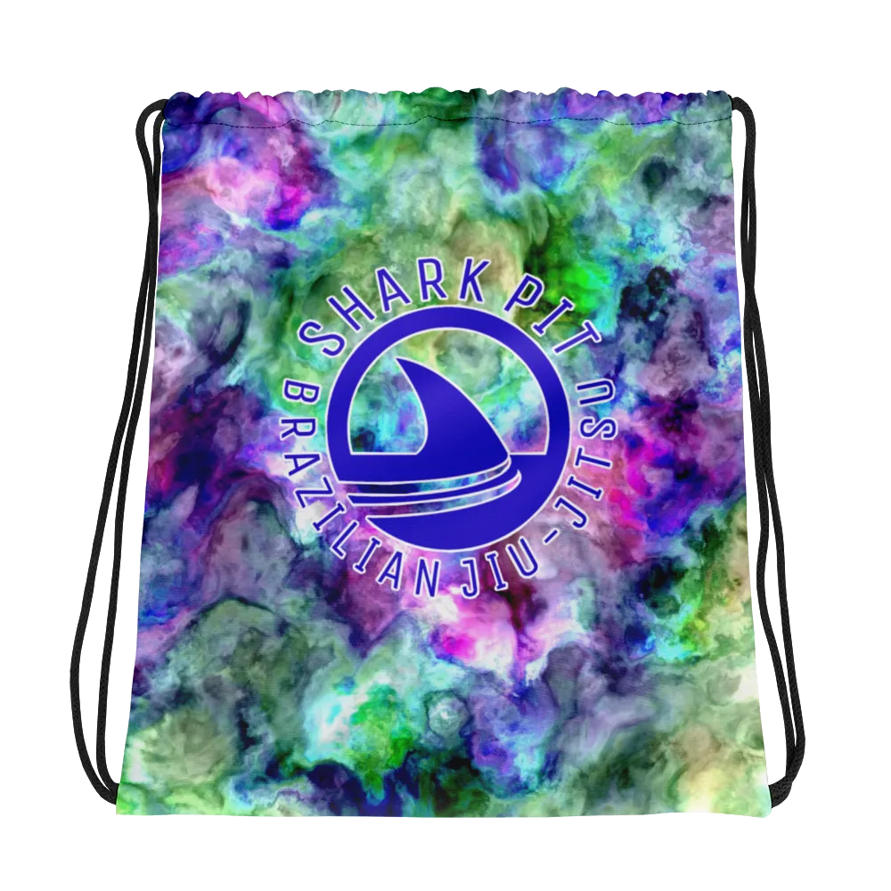 Colorful Shark Pit Drawstring Bag