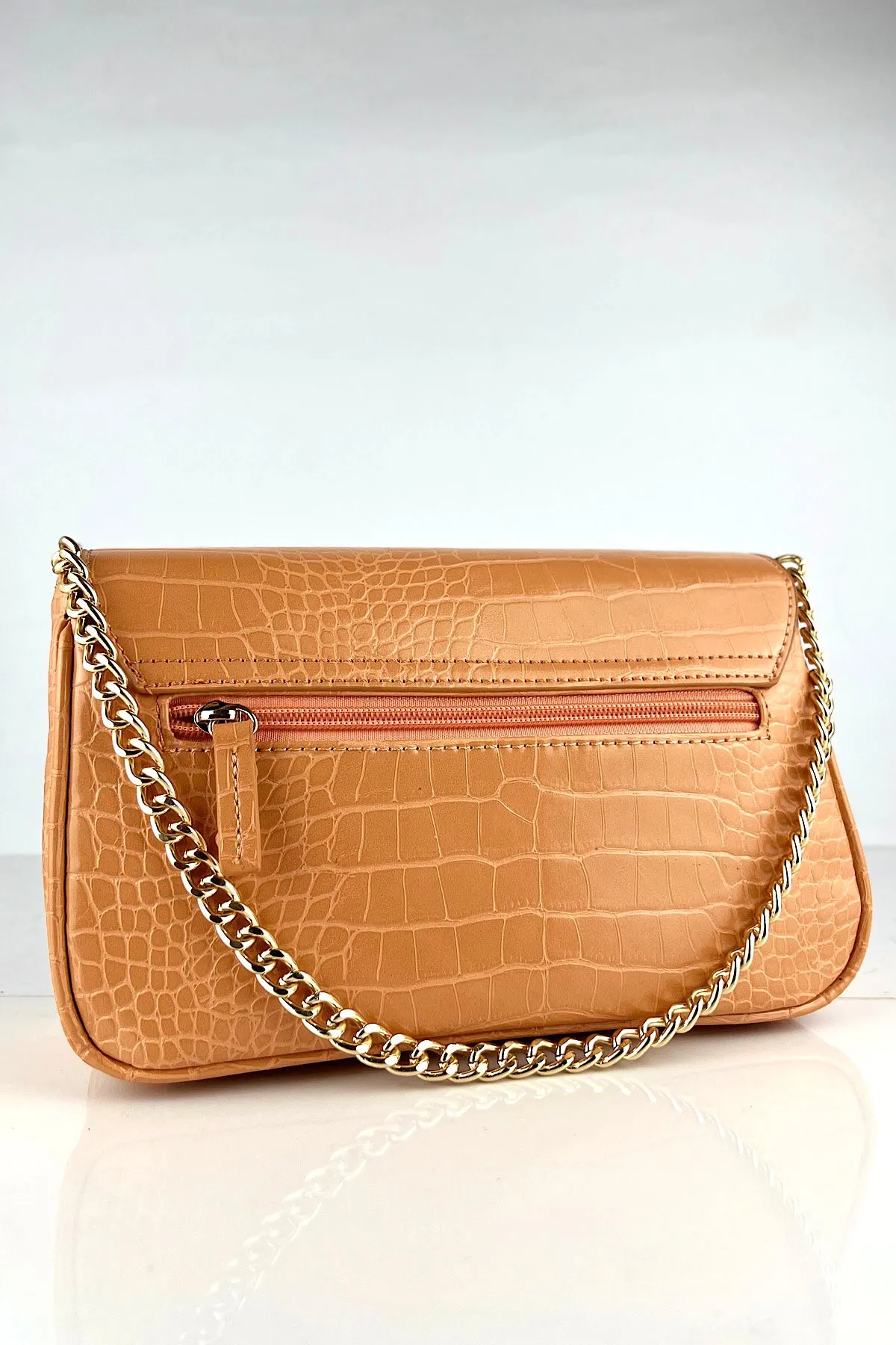 Croc Leather Mini Hand Bag
