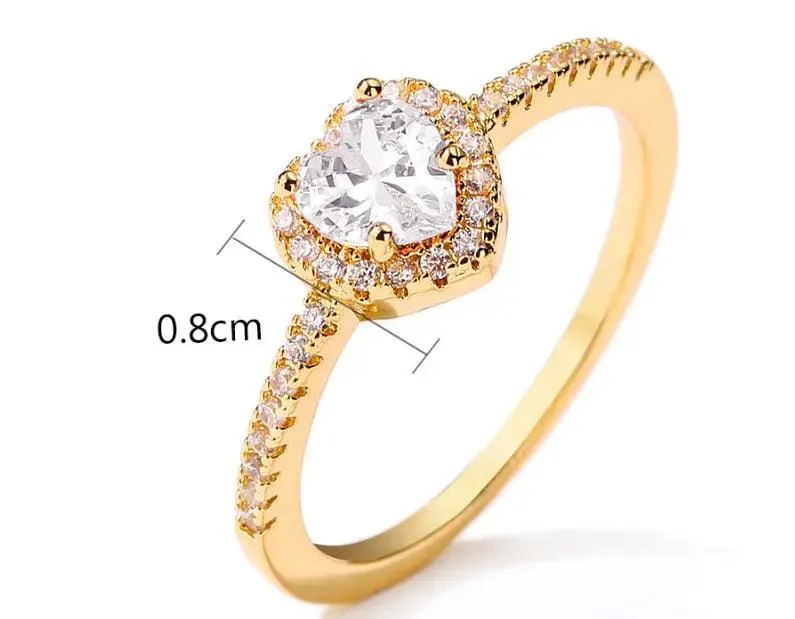 Exquisite Love Zircon Ring