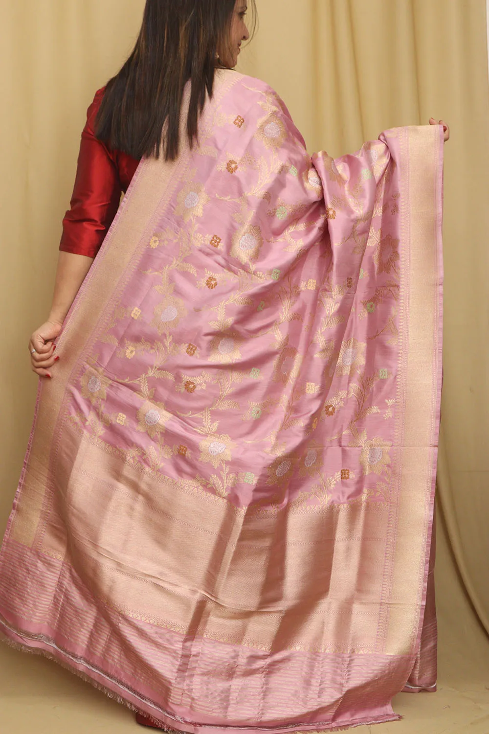 Exquisite Purple Handloom Banarasi Silk Sona Roopa Dupatta