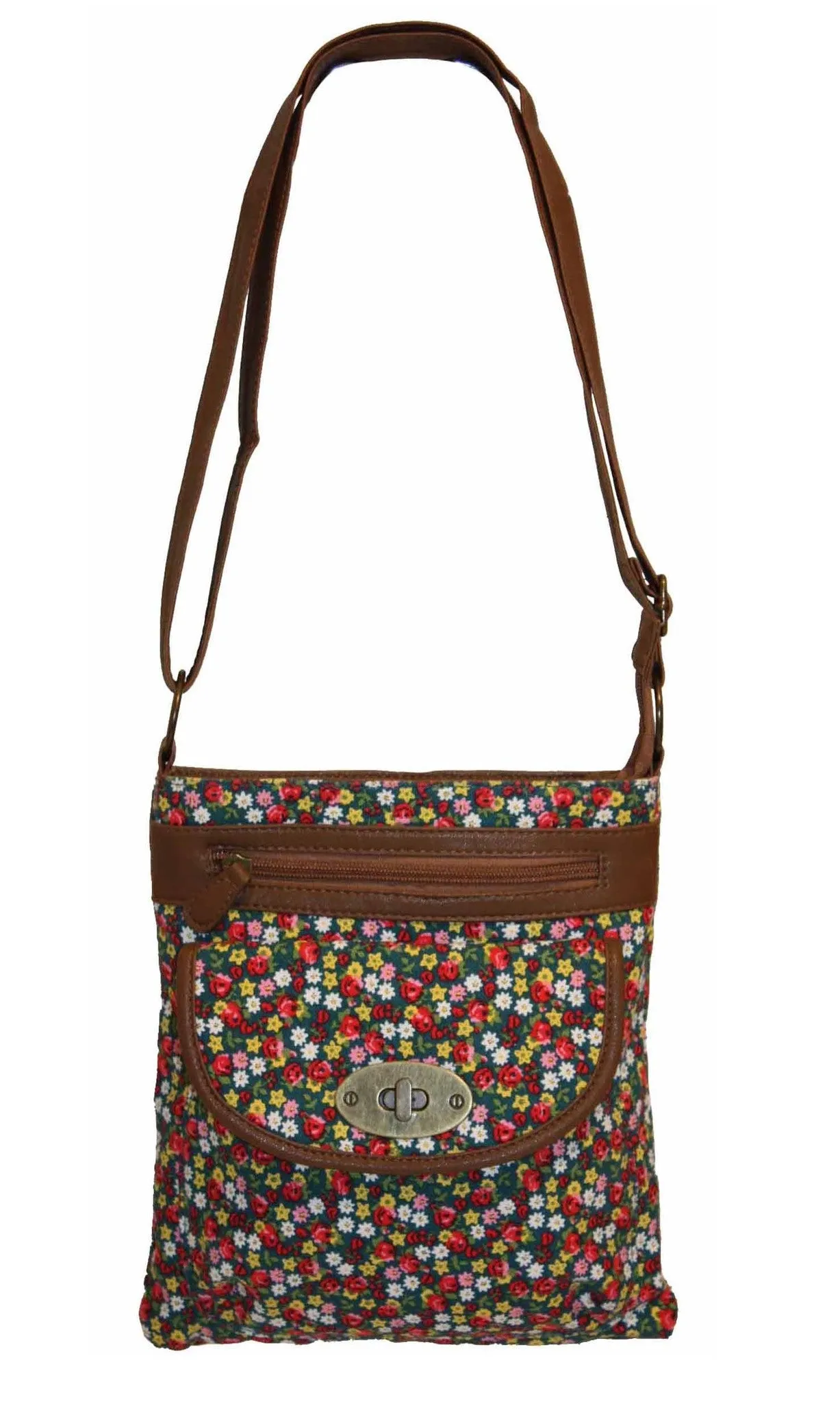 Florida Floral Cross Body Canvas Bag
