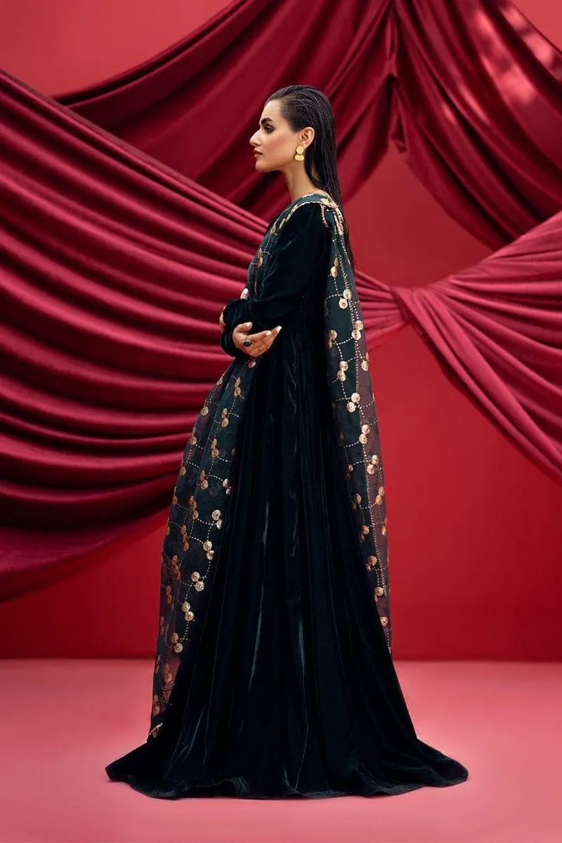 Fozia Khalid - ELIZA - Velvet - exquisite green - 3 Piece