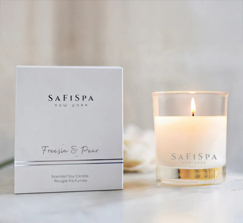 Freesia & Pear Candle | Luxurious Soy Candles - SaFiSpa