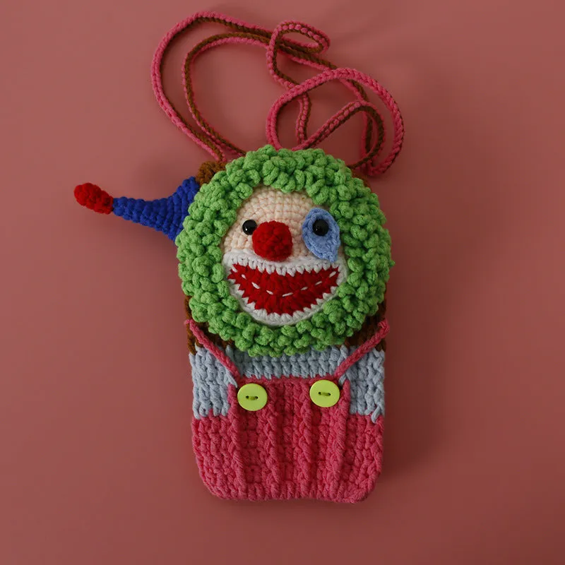 Funny Clown Phone Bag Cute Cartoon Crossbody Bag For Women