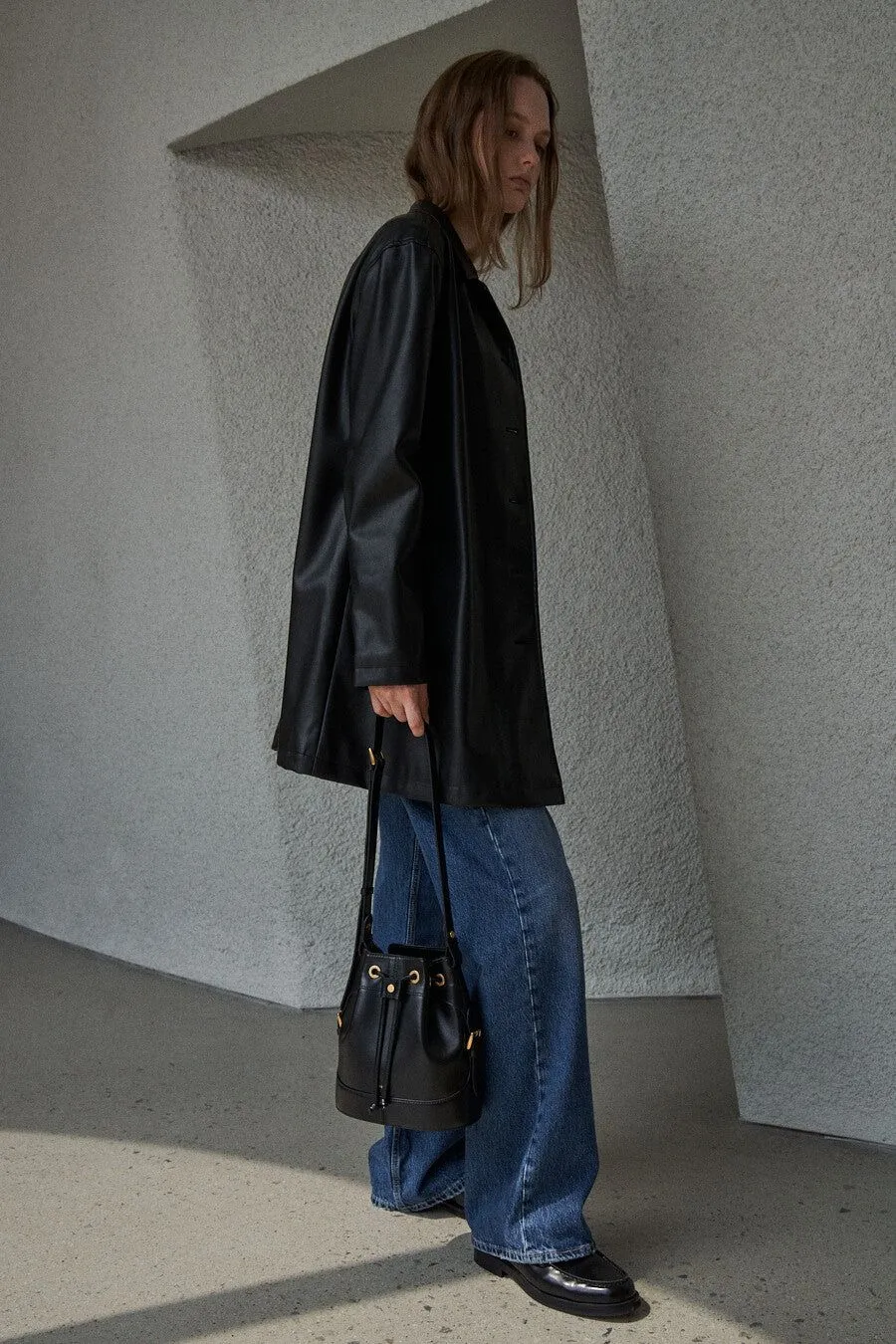 HERVE CLASSIC BUCKET BAG Black
