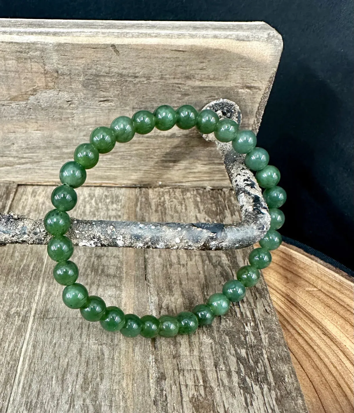 Jade 6mm Bead Bracelet