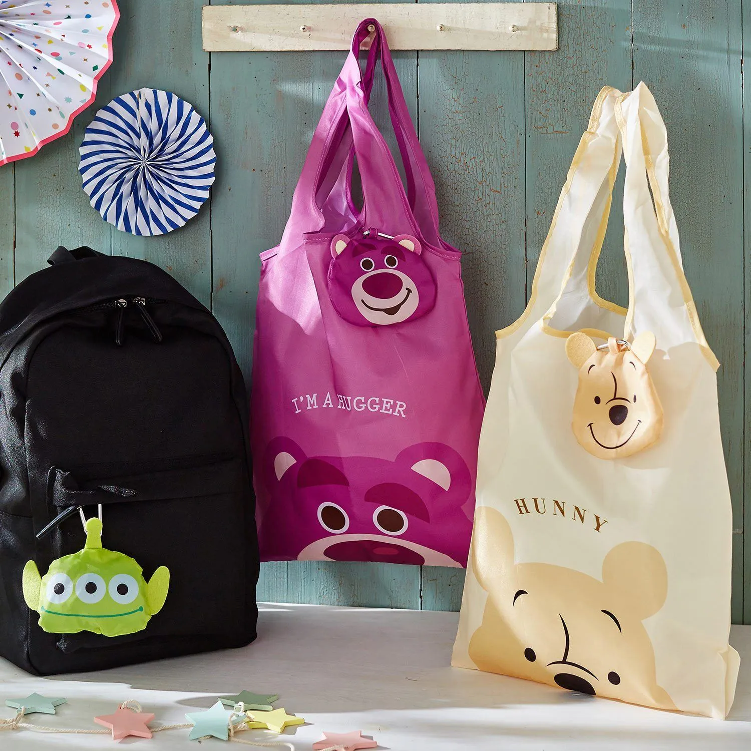 Japan Exclusive - Foldable Eco/Shopping Bag with Carabiner x