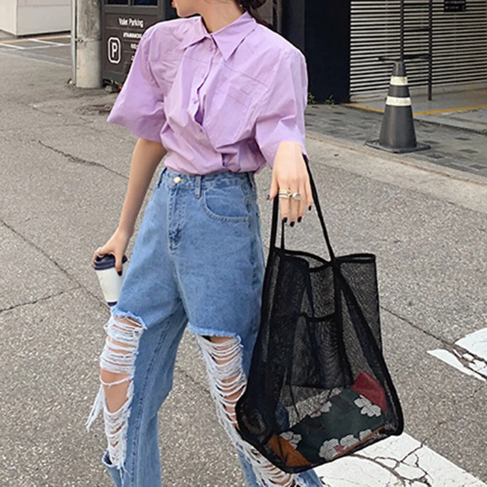 Large Mesh Beach Tote Bags