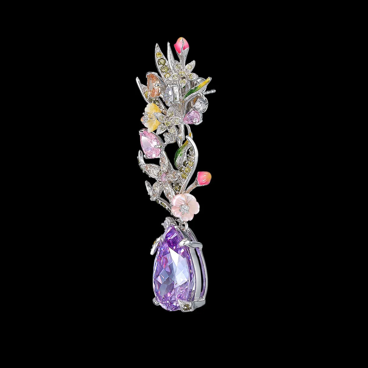 Lilac Posie Earrings