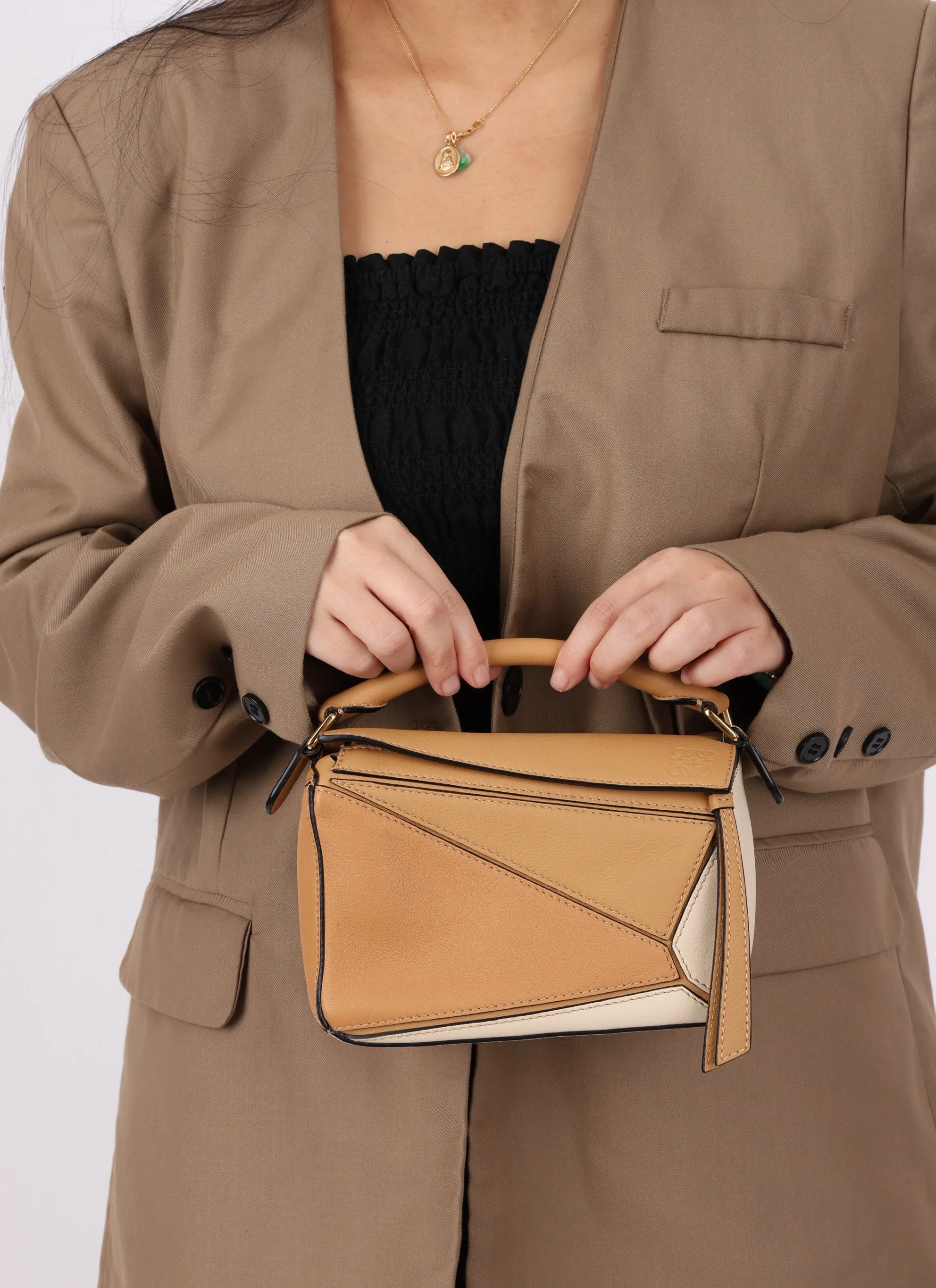 Loewe Leather Tricolor Mini Puzzle