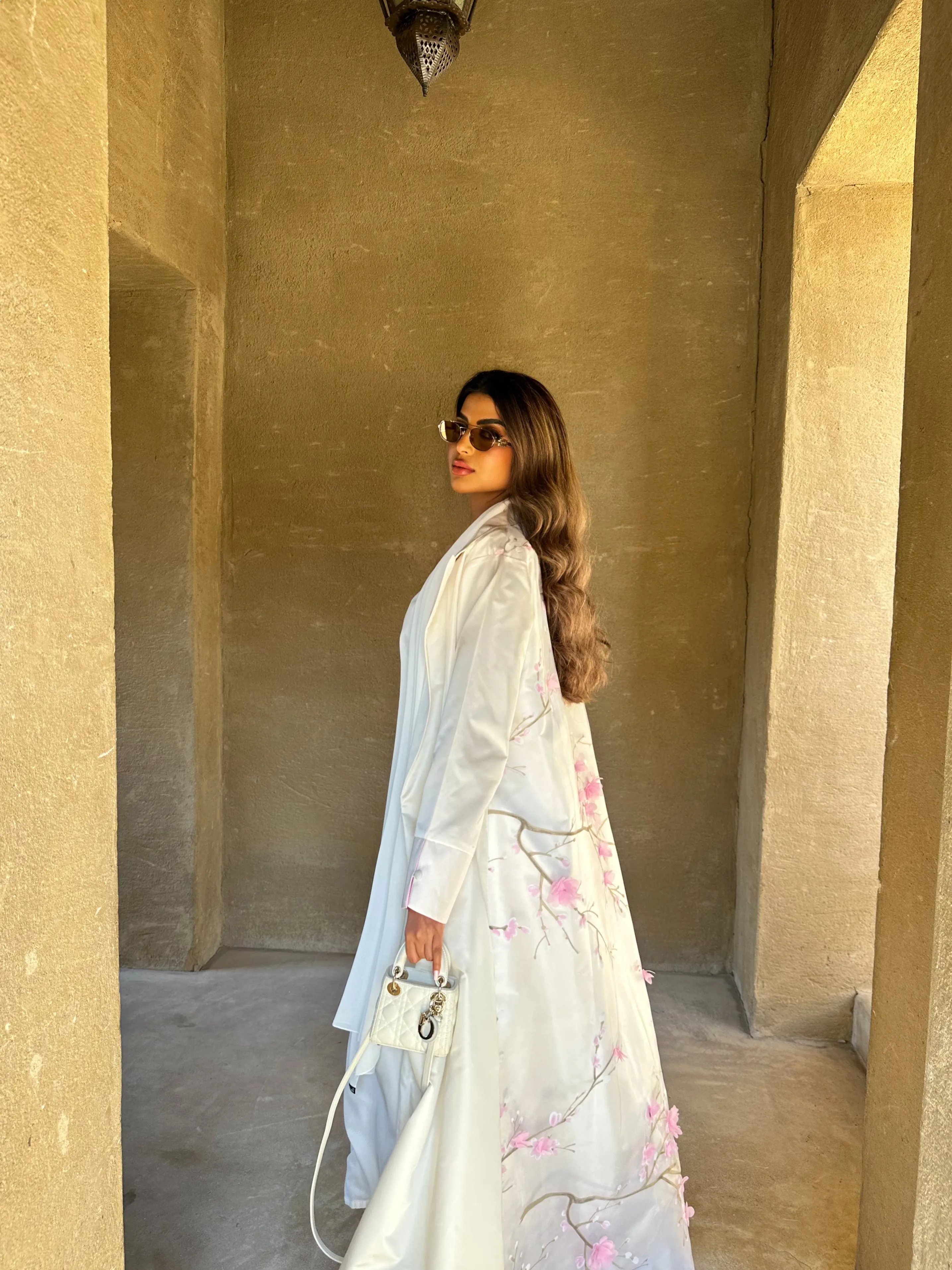 LUXURIOUS OFF-WHITE BLAZER ABAYA #446