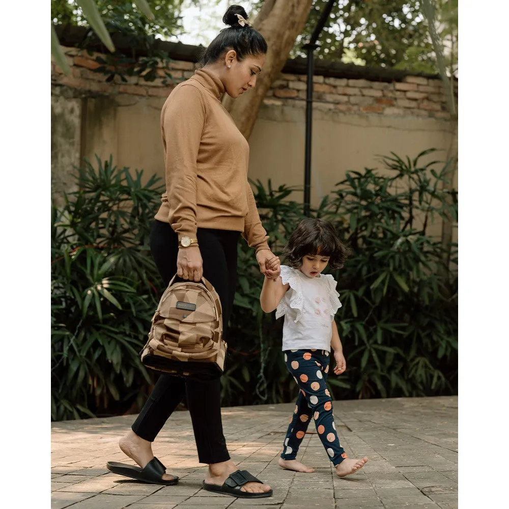 Luxury Brown Sand Baby Carrier with Hip Seat