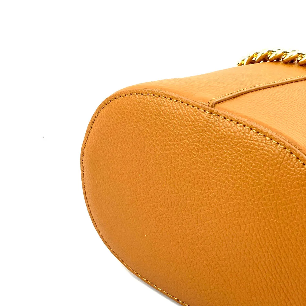 Maddalena leather bucket bag