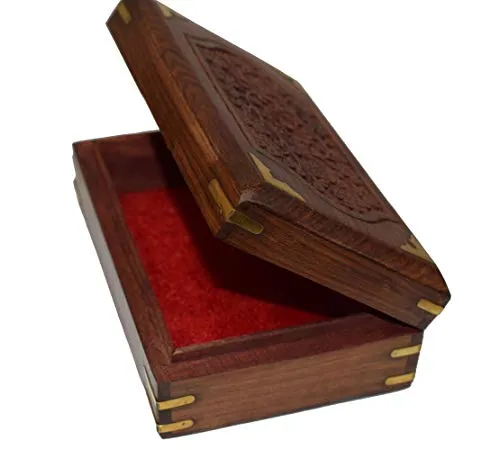 OM SHRI OM Rosewood Keepsake Beautiful Ladies Box Jewelry Organizer Handcrafted Product