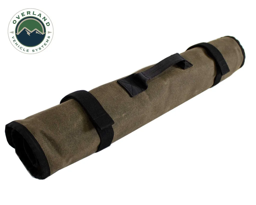 OVERLAND VEHICLE SYSTEMS | Rolled Bag Socket Organizer With Handle & Straps #16 Waxed Canvas Universal (21089941)