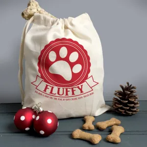Personalised Christmas Pet Treat Bag