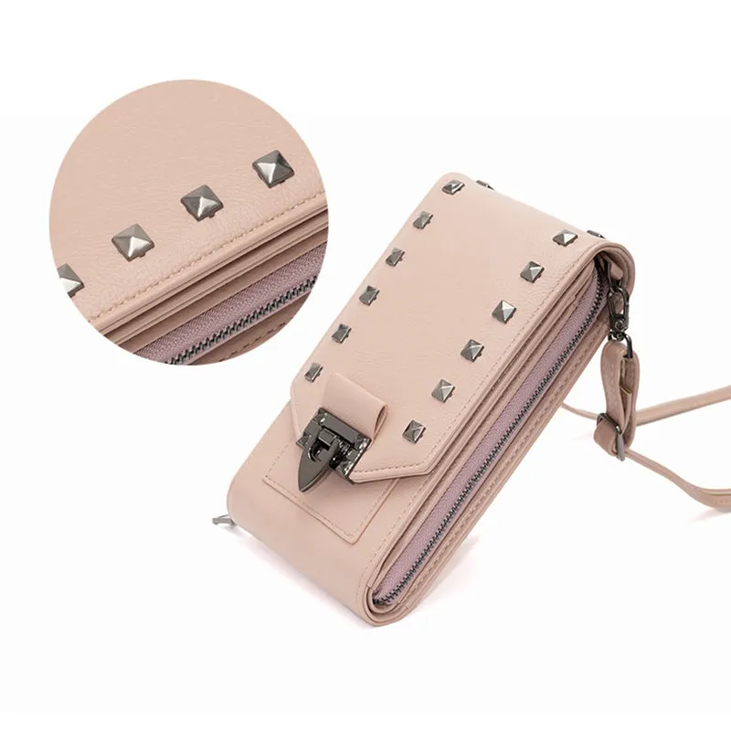 Rivet Design Crossbody Phone Bag