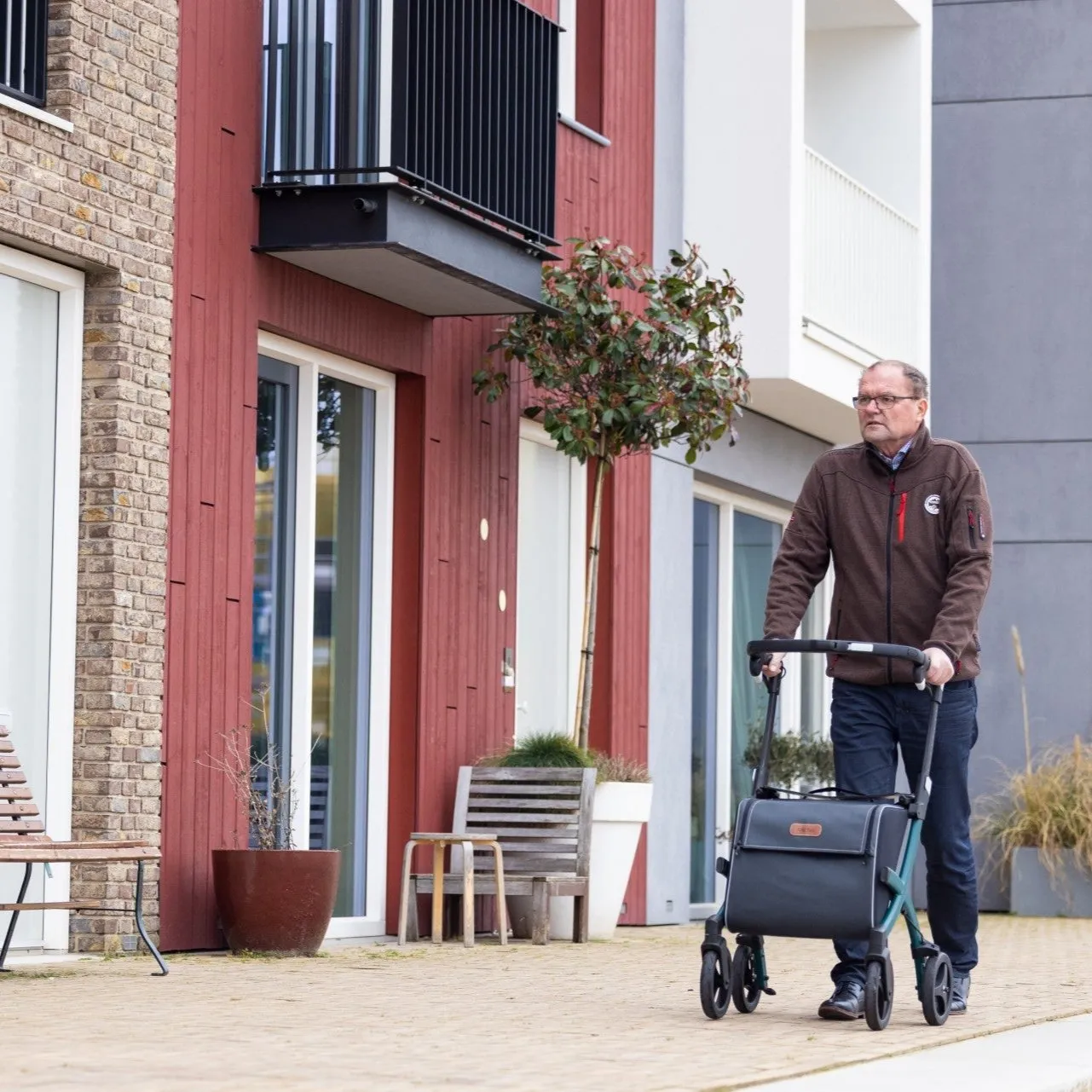 Rollz Flex Rollator with Shopping Bag