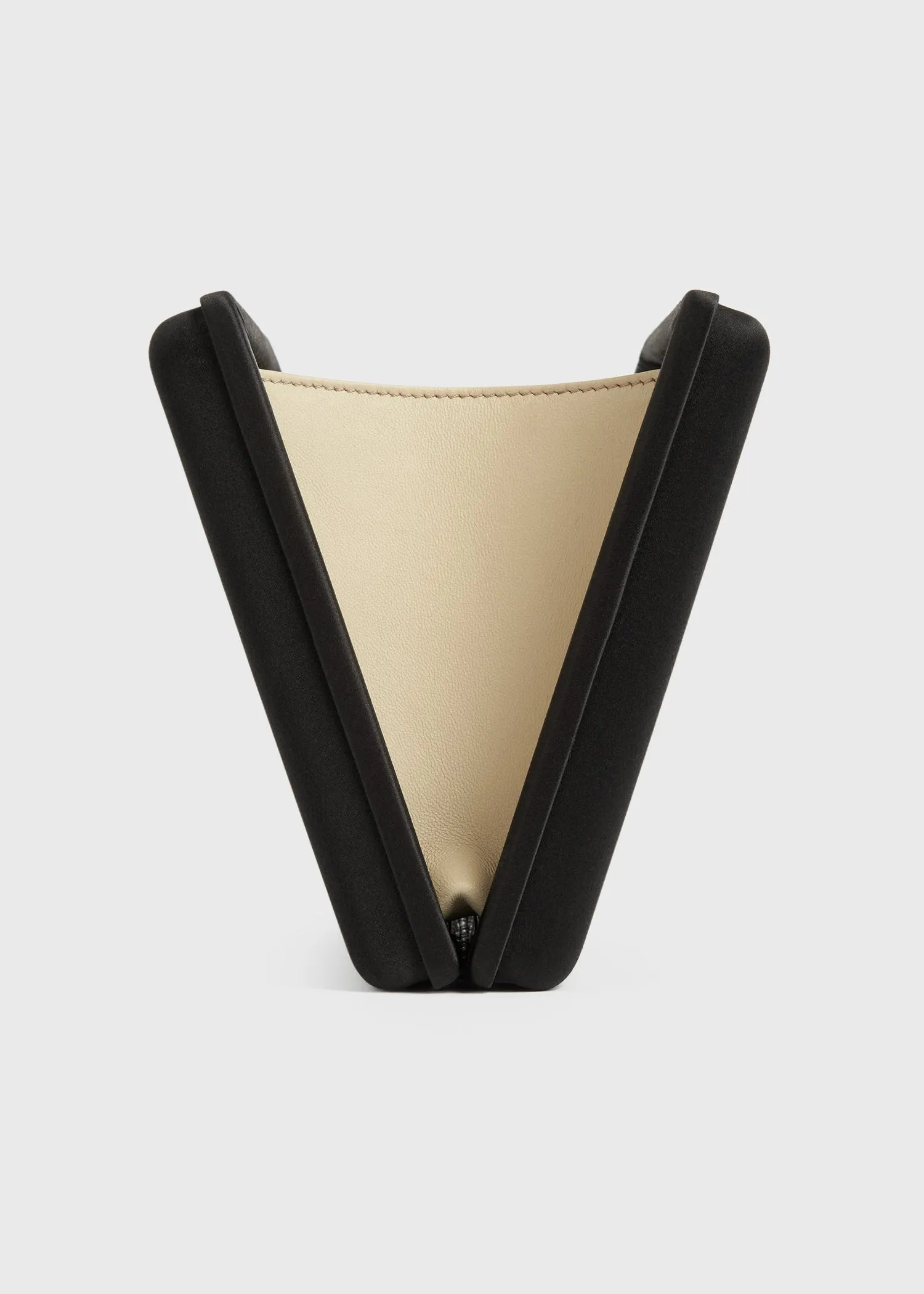 Satin box clutch black