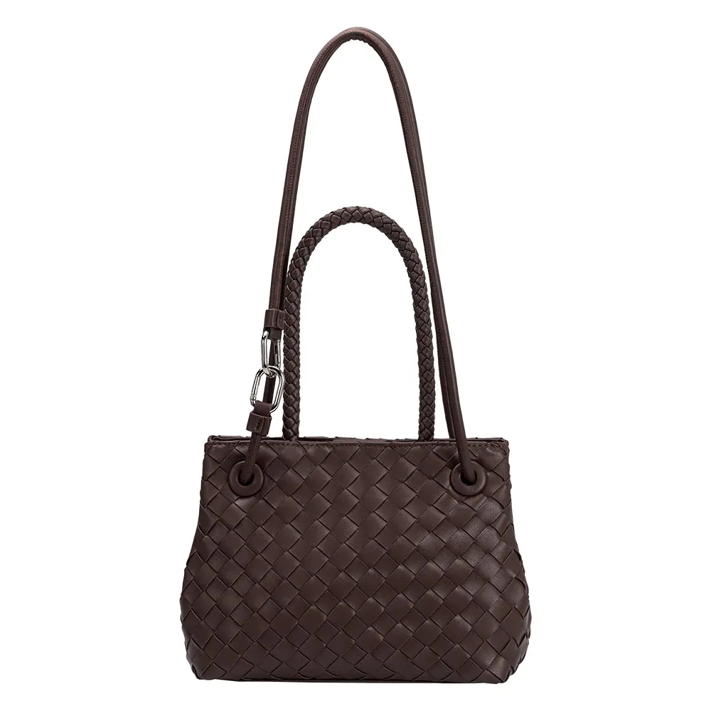 Selma Espresso Recycled Vegan Top Handle Bag