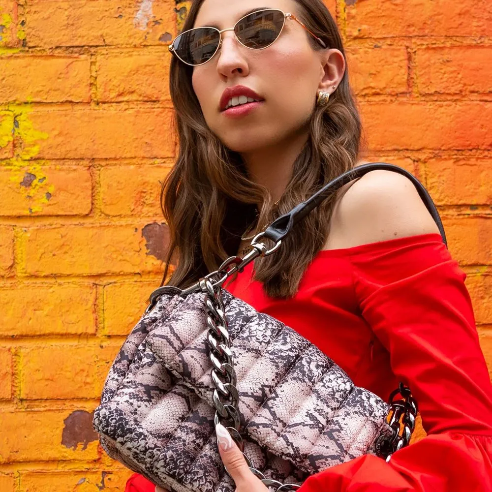 Think Royln Bar Bag- Natural Python