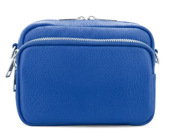 TINA   Italian leather front pocket cross body bag