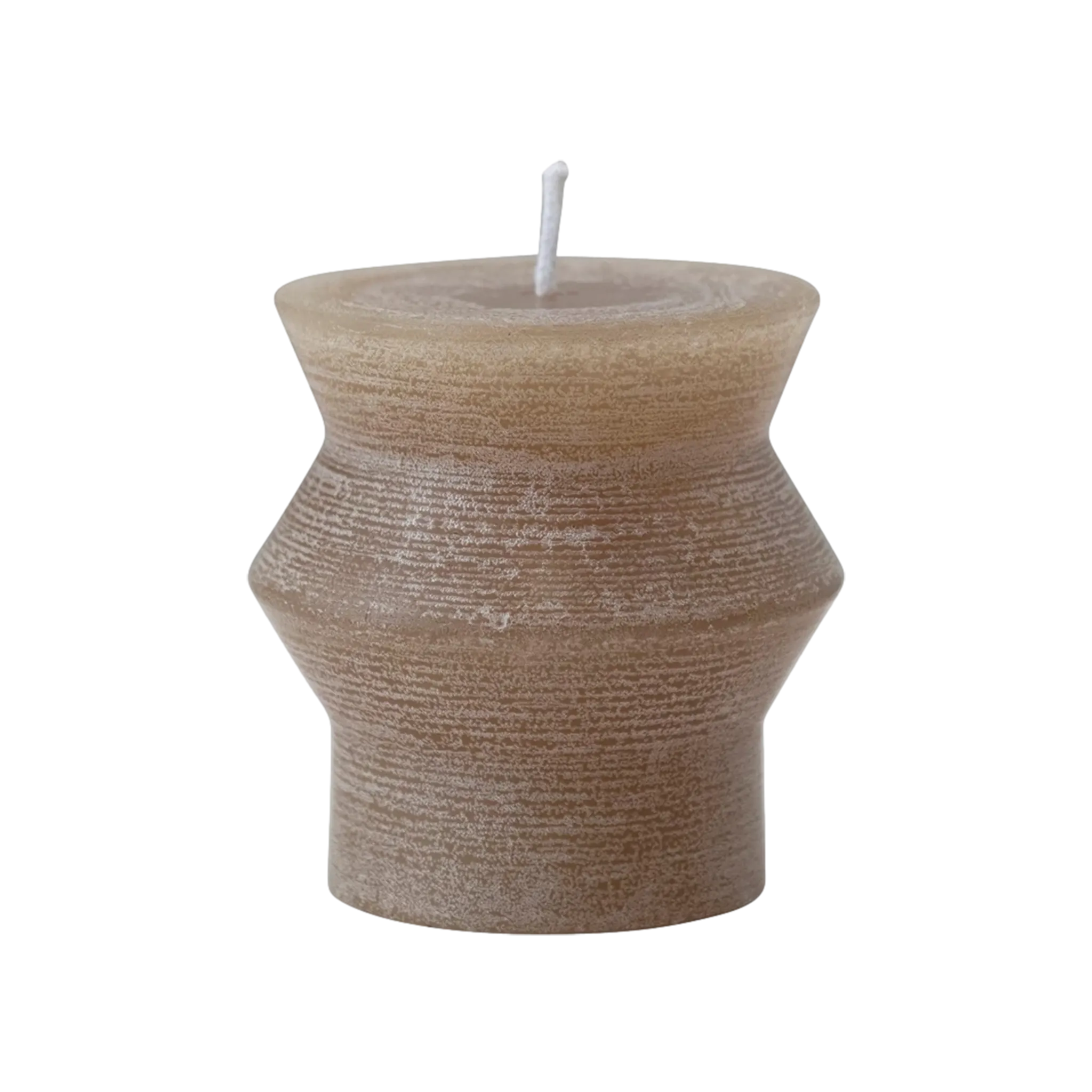 Totem Pillar Candle in Brown