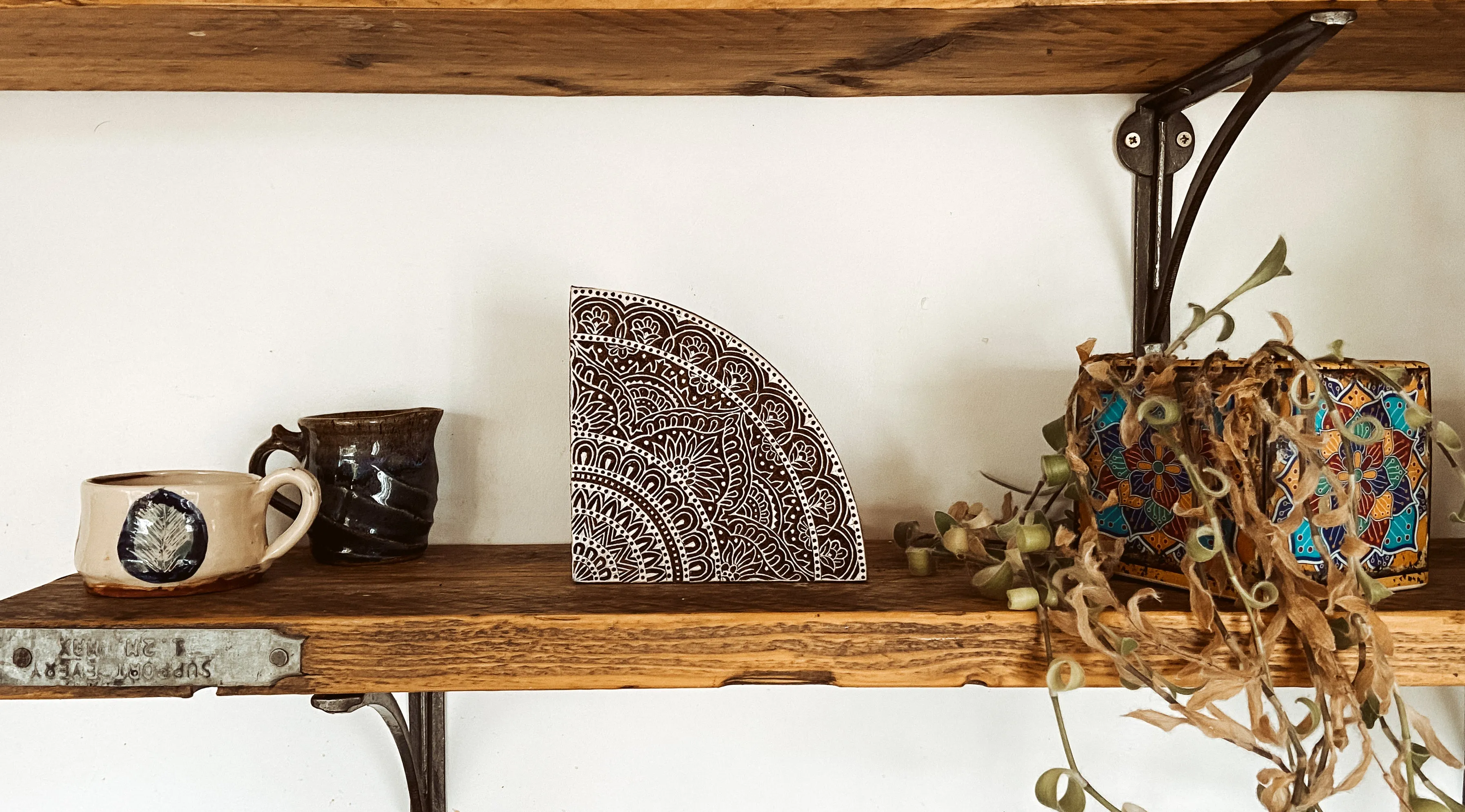 Vintage Hand Carved Printing Block