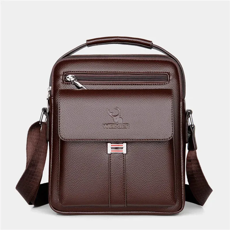 Vintage-Style Waterproof Men's Messenger Bag – Durable Crossbody Tote