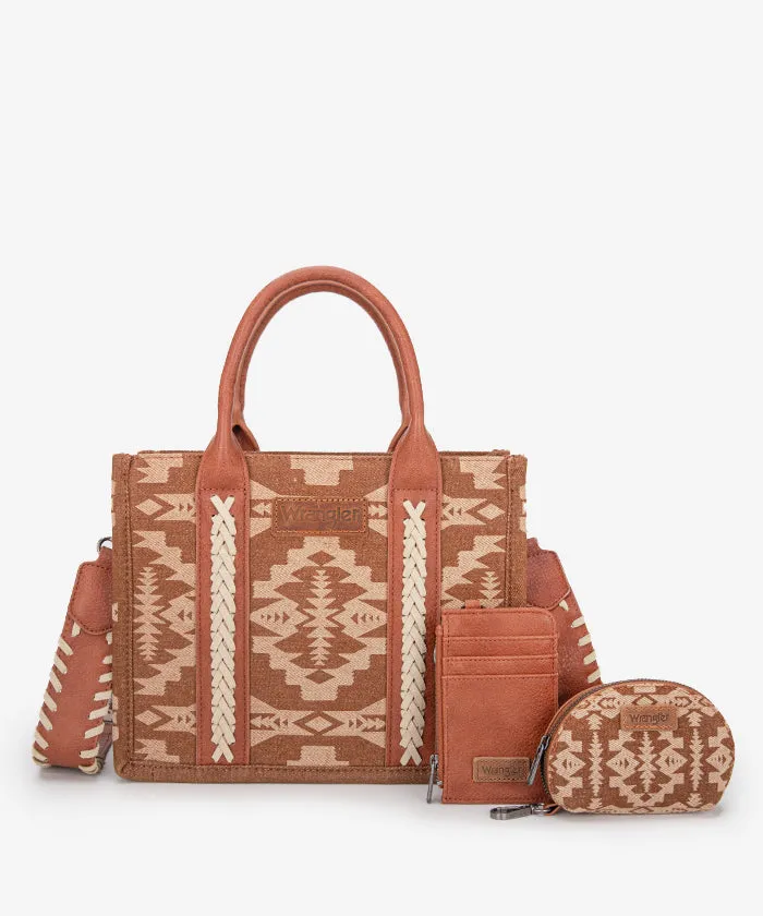 Wrangler Aztec Print Tote Bag Set