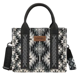 Wrangler Ladies Black Southwestern Print Mini Tote Crossbody Bag WG2213-8866SBK